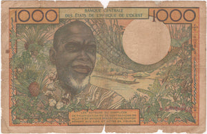 West African States 1000 Francs, 1959-65, P. 603