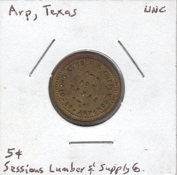 Arp, TX, Sessions Lumber & Supply Co., 5¢