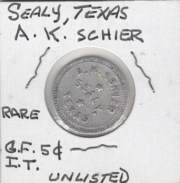 Sealy, TX, A. K. Schier, 5¢