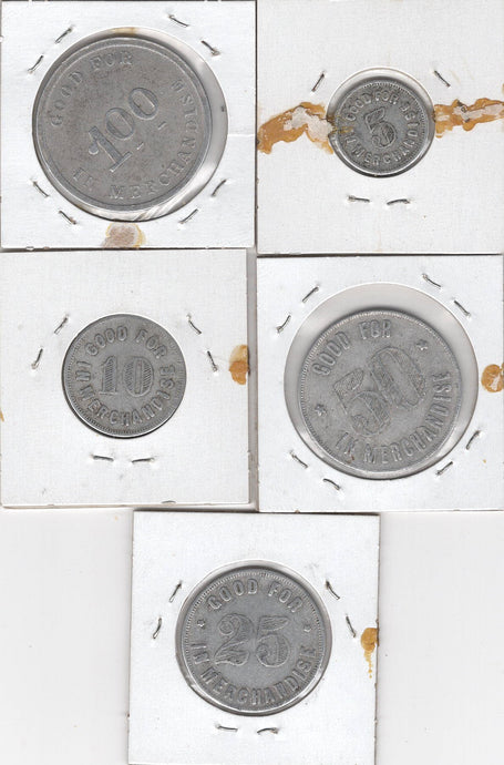 Wamego, KS, W. R. Johnson Groceries & Queensware, 5¢, 10¢, 25¢, 50¢, $1
