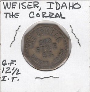 Weiser, ID, The Corral, 12 1/2¢