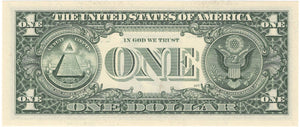 Fancy Serial Number, Radar $1 U.S., 1999, FR. 1925-L