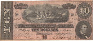 Confederate States of America $10, 1864