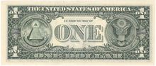 Fancy Serial Number, Radar $1 U.S., 1999, FR. 1924-B