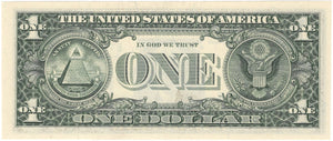 Fancy Serial Number, Radar $1 U.S., 1999, FR. 1924-B