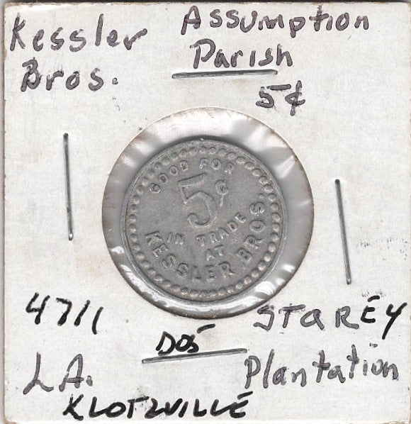 Klotzville, LA, Kessler Bros., 5¢