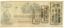 Confederate States of America $100, December 18, 1862