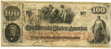 Confederate States of America $100, December 18, 1862