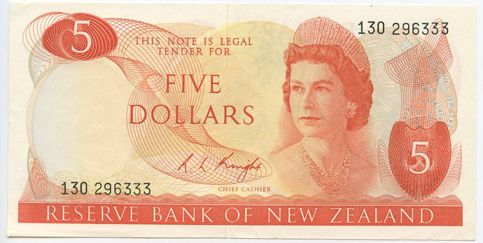 New Zealand $5, 1975-77, P. 165C