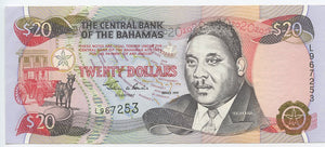 Bahamas, The Central Bank of the Bahamas, $20, 1997, P. 65