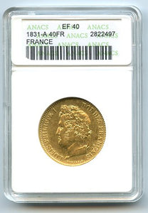 France Gold 40 Francs, 1831_A