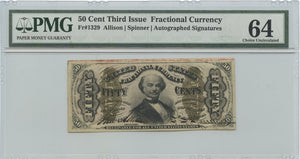 50 Cents, Fractional Currency, 3rd Issue, FR. 1329, 1864-69