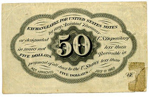 50 Cents, U.S. Postage Currency, 5th Issue, 1874/76, FR. 1312