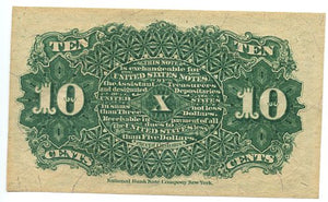 10 Cents, U.S. Fractional Currency, 4th Issue, 1869/75, FR. 1257