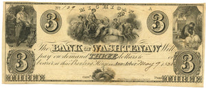 Michigan-Ann Arbor, The Bank of Washtenaw $3, May 9, 1835