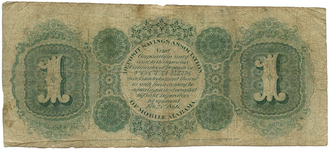 Alabama-Mobile, Deposit Savings Association of Mobile $1, 1871