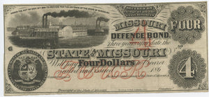 Missouri, State of Missouri Defence Bond $4, 186_