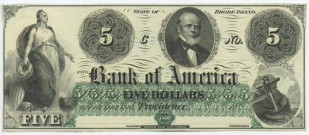 Rhode Island-Providence, The Bank of America $5, 18_
