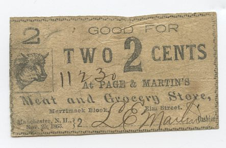 New Hampshire-Manchester, At Page & Martin's Meat and Grocery Store, November 25, 1863