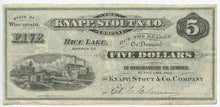 Wisconsin-Rice Lake, Knapp, Stout & Co. $5