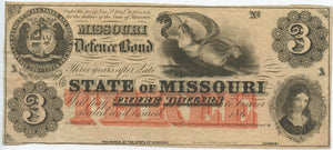 Missouri, The State of Missouri Defence Bond $3, 186_