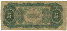 Alabama-Mobile, Deposit Savings Association of Mobile $5, October 1, 1870