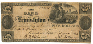 Pennsylvania-Lewistown, The Bank of Lewistown $5, September 12, 1845