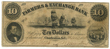 South Carolina-Charleston, The Farmers & Exchange Bank $10, December 13, 1853
