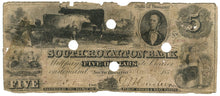 Vermont-South Royalton, The South Royalton Bank $5, March 29, 1854 (?)