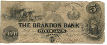 Vermont-Brandon, The Brandon Bank $5, May 1, 1862