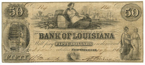 Louisiana-New Orleans, The Bank of Louisiana $50, June 14, 1862
