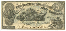 Louisiana-Shreveport, The State of Louisiana $5, March 10, 1863
