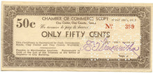 Kansas-Clay Center, Chamber of Commerce Script 50 Cents, March 10, 1933