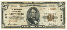 Massachusetts-Northboro, The Northboro National Bank of Northboro, $5, 1929