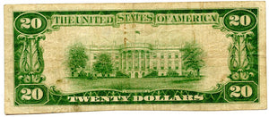 Texas-Galveston, The First National Bank of Galveston, $20, 1929