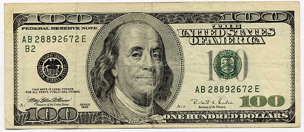 U.S. Federal Reserve Note $100, 1996, FR. 2175-B