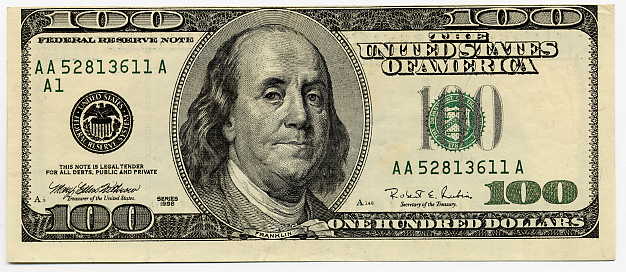U.S. Federal Reserve Note $100, 1996, FR. 2175-A