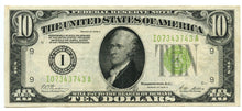 Federal Reserve Note $10 U.S., 1928B, FR. 2002-I