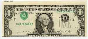 U.S. Federal Reserve Note $1, 1981-A. FR. 1912-B