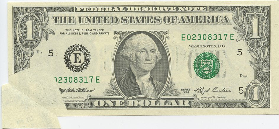 U.S. Federal Reserve Note $1, 1993