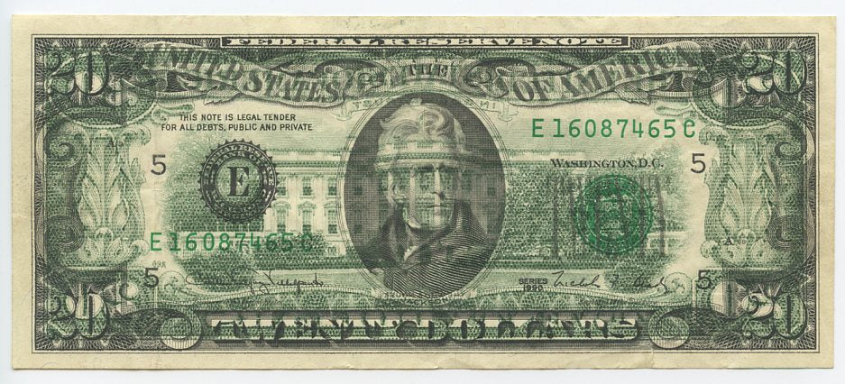 U.S. Federal Reserve Note $20, 1990, FR. 2077-E