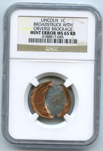 Lincoln Cent Broadstruck with Obverse Brockage