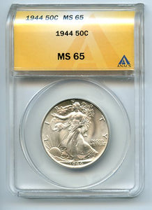 1944, W.L. 50 Cents, Anacs MS65